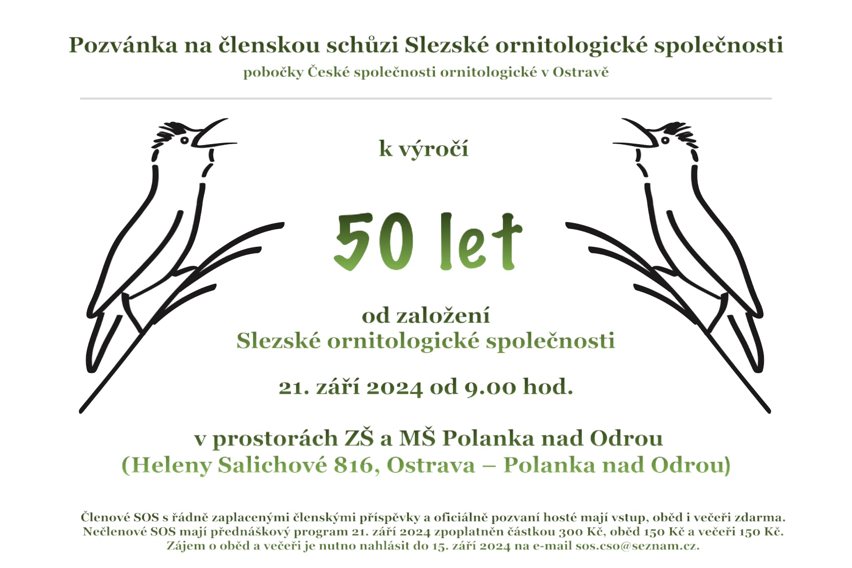 Právě si prohlížíte Pozvánka na schůzi k výročí 50 let od založení SOS